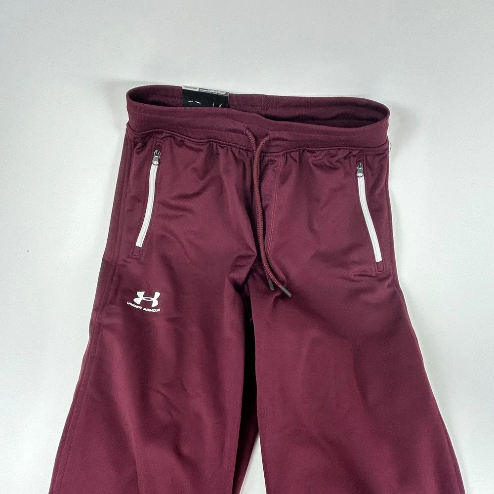 Under Armour Mens S Sportstyle Tricot Joggers Maroon Burgundy Pants NEW